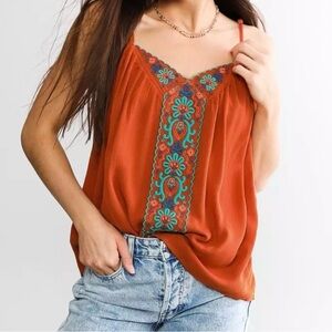Embroidered Floral Tank Top